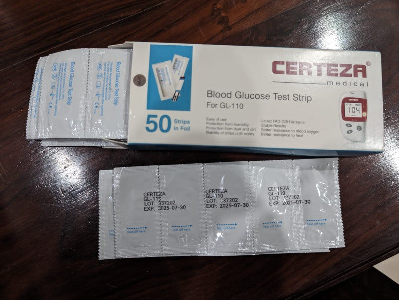 Certeza GL 110 glucometer strips (50 pcs)