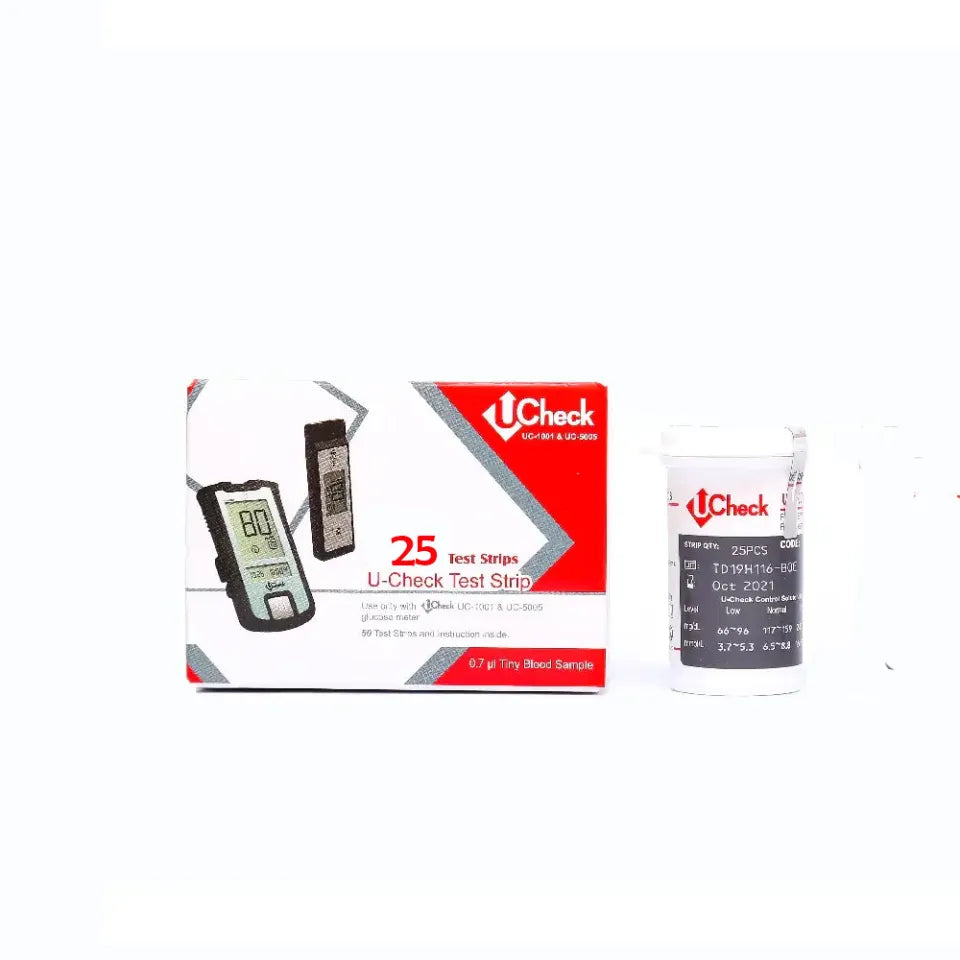 Ucheck glucometer strips (50 pcs)