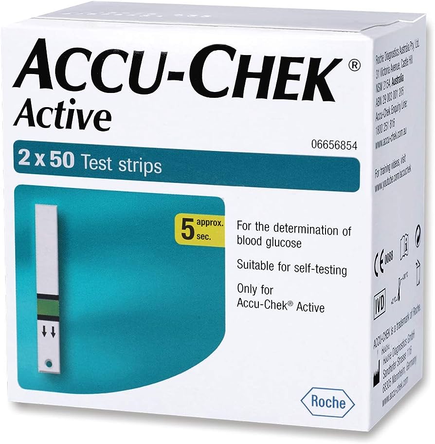 Accu-chek Active glucometer strips (100 pcs )