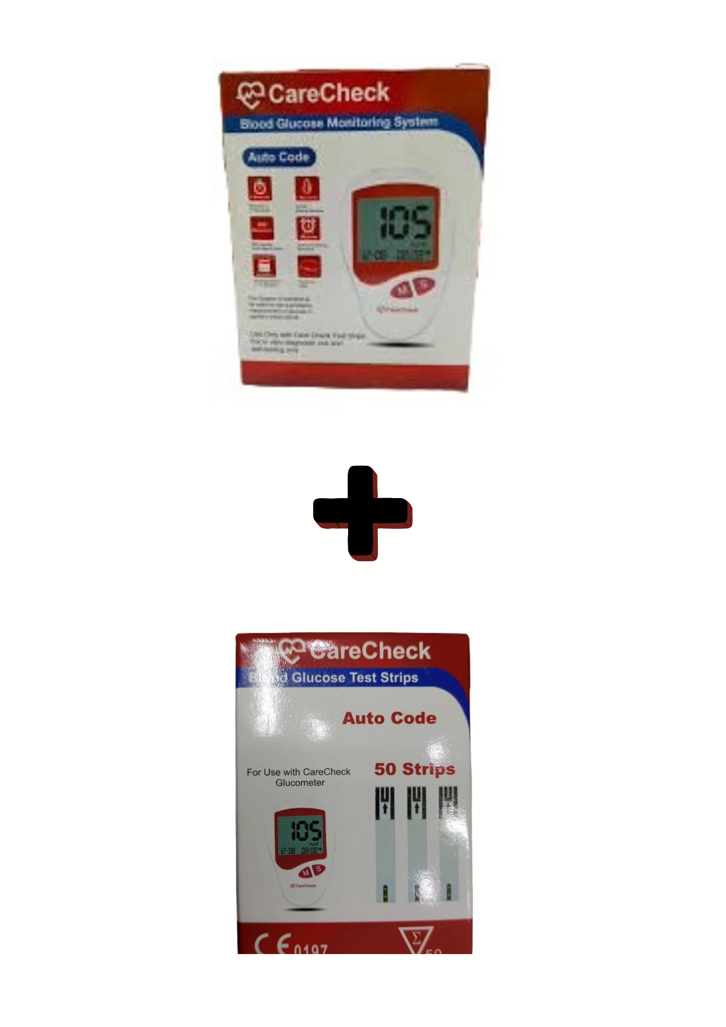 Care check glucometer + glucometer strips bundle