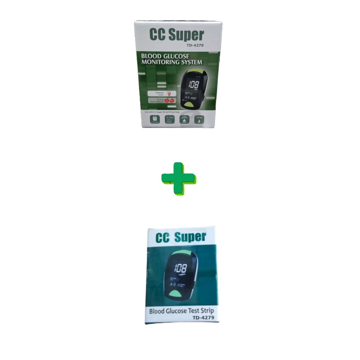 CC super glucometer + glucometer strips