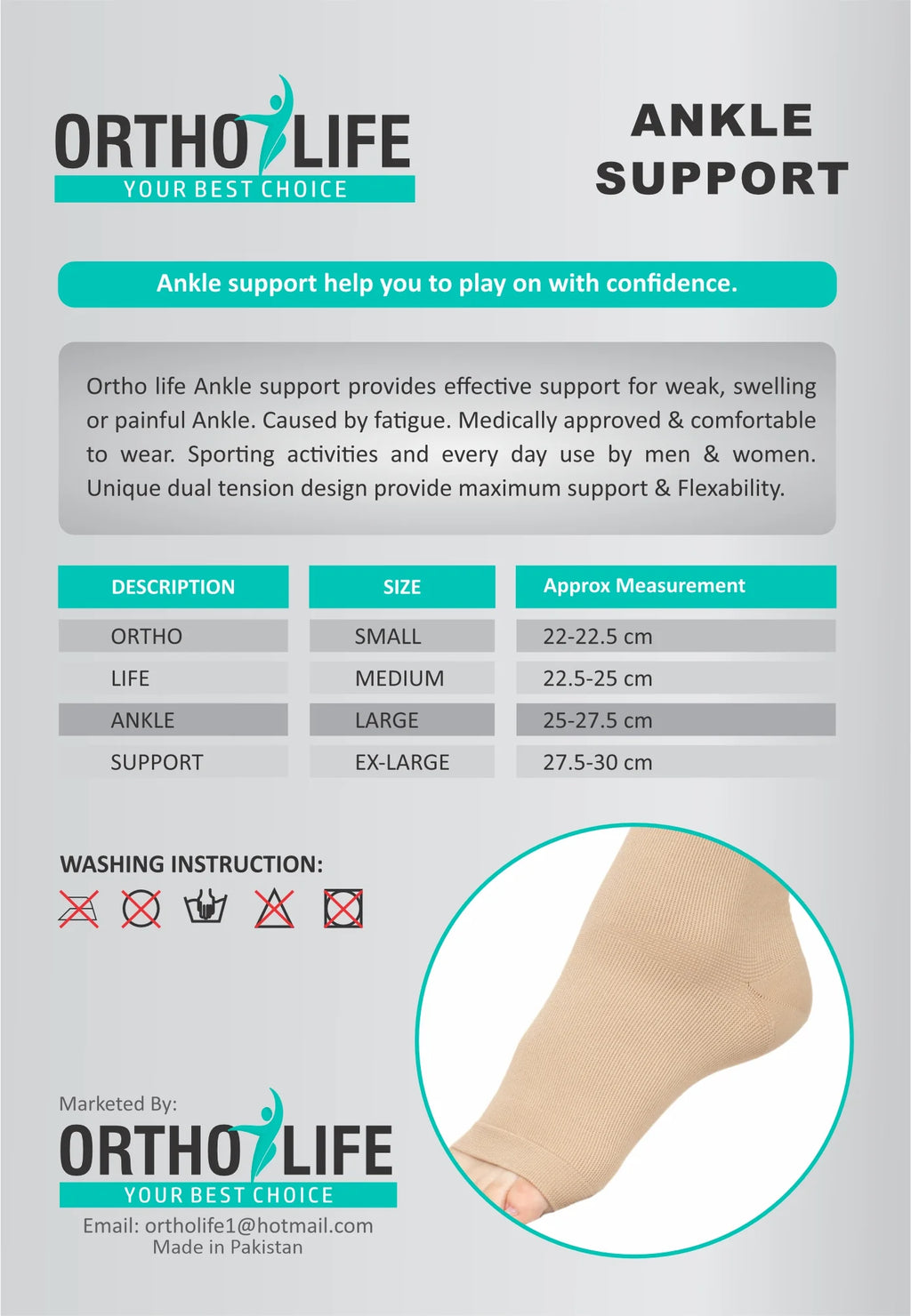 OrthoLife Ankle Support (single)