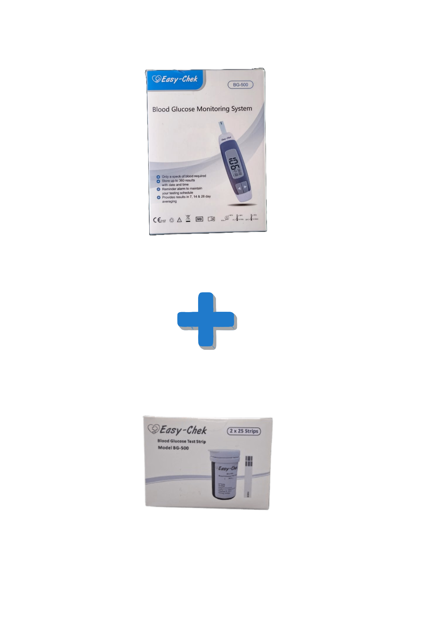 Easy check BG-500 glucometer + glucometer strips